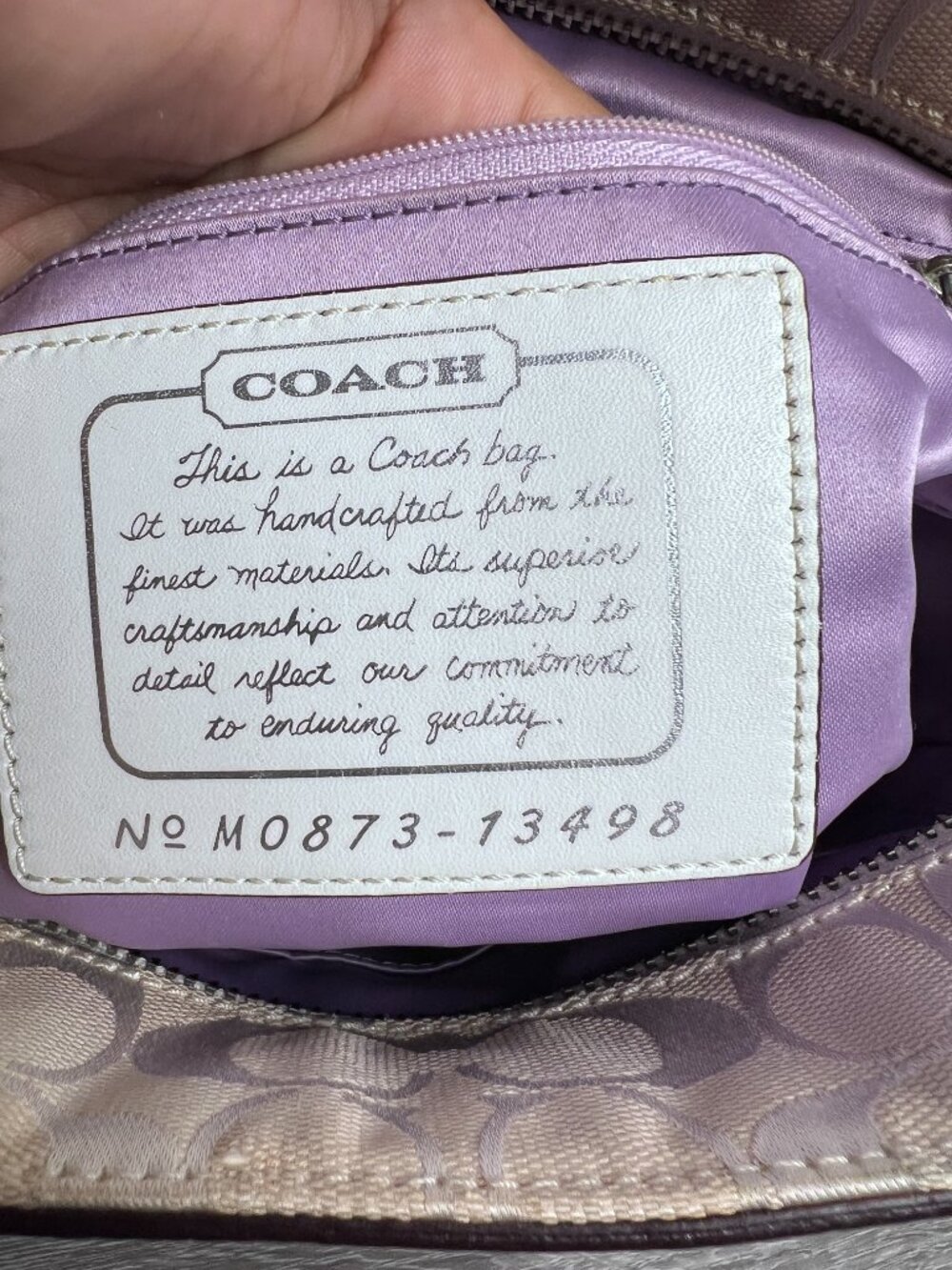 Vintage Y2K COACH Poppy Signature Patchwork Tote Bag 13498 - Picture 7 of 7